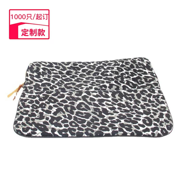 Oxford cloth fashion leopard print tablet computer storage bag thickened anti-collision liner computer bag factory processing
