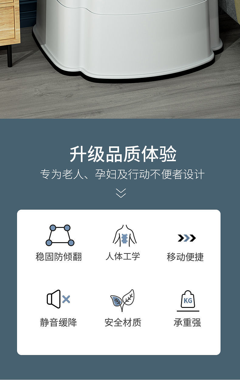 Portable elderly toilet, household anti-odor indoor toilet for the elderly, toilet chair for defecation, urine bucket for pregnant women and adults Application Scenario
