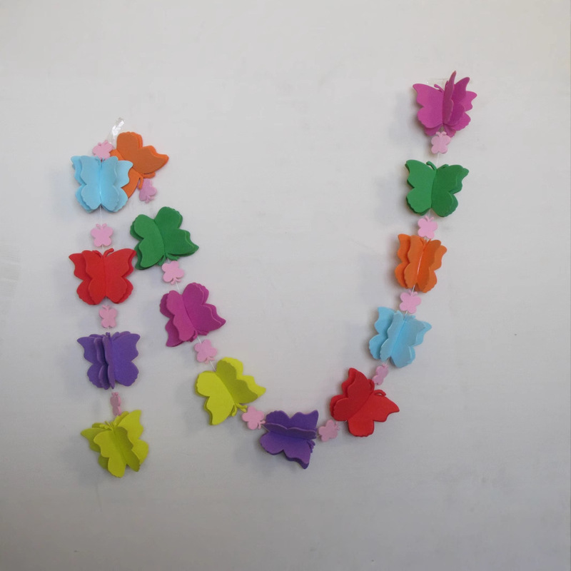 Kindergarten Decoration Room Decoration Wall Door Curtain Decoration DIY Cartoon Colorfulful Plastic Hanging Curtain Curtain Semi-Finished Product