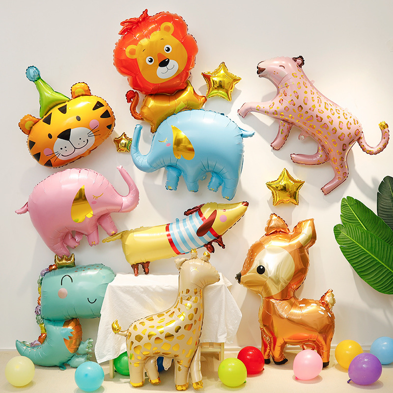 First Birthday Decoration Cartoon Animal Balloons Children's Graduation Theme Party Setup Photo Shoot Giraffe Elephant First Birthday Decoration Cartoon Animal Balloons Children's Graduation Theme Party Setup Photo Shoot Giraffe Elephant