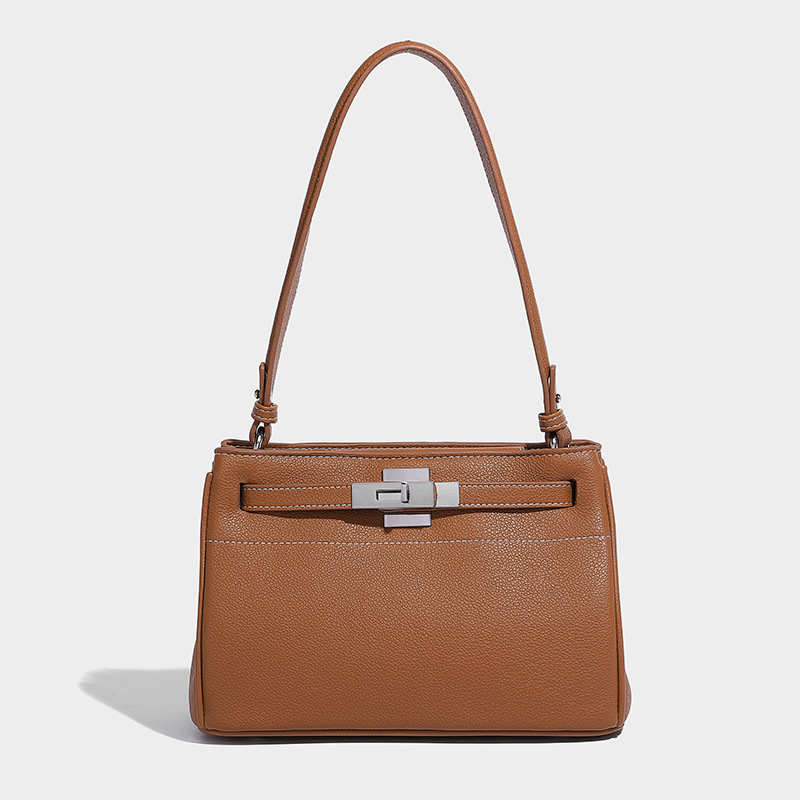 Túi đeo chéo da thật dáng vuông nhỏ cho mẹ đi làm, phong cách thời trang, dây đeo vai linh hoạt — Màu nâu, Voi xám, Màu đen, Màu trắng be