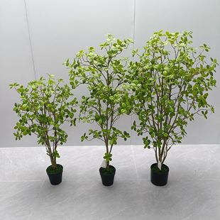 High-End Luxury Home Indoor Living Room Sofa Tabletop Decorative Artificial Green Plant Potted Plant Floral Art Green