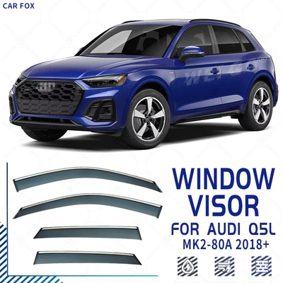 Audi Q5 E-tron Window, Rain shield - standard-packing-without-logo-china-audi-q5l-mk2-80a-2018-2025-with-bright-strips-rain-shield