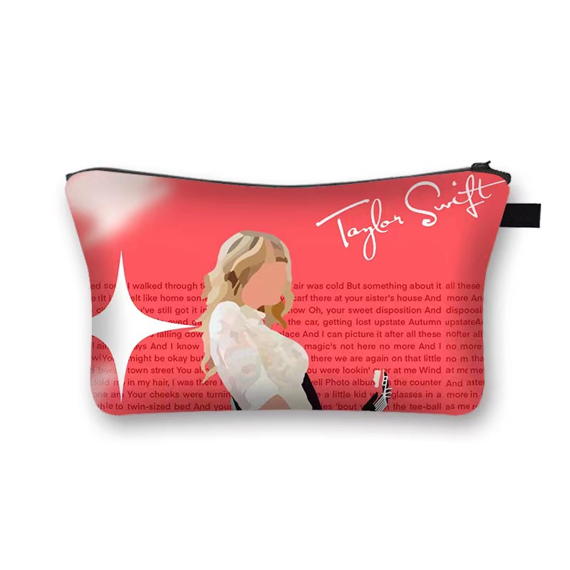 Amazon estilo caliente Taylor Swift bolsa de cosméticos bolsa de almacenamiento de gran capacidad bolsa de mano de moda con estampado femenino de moho