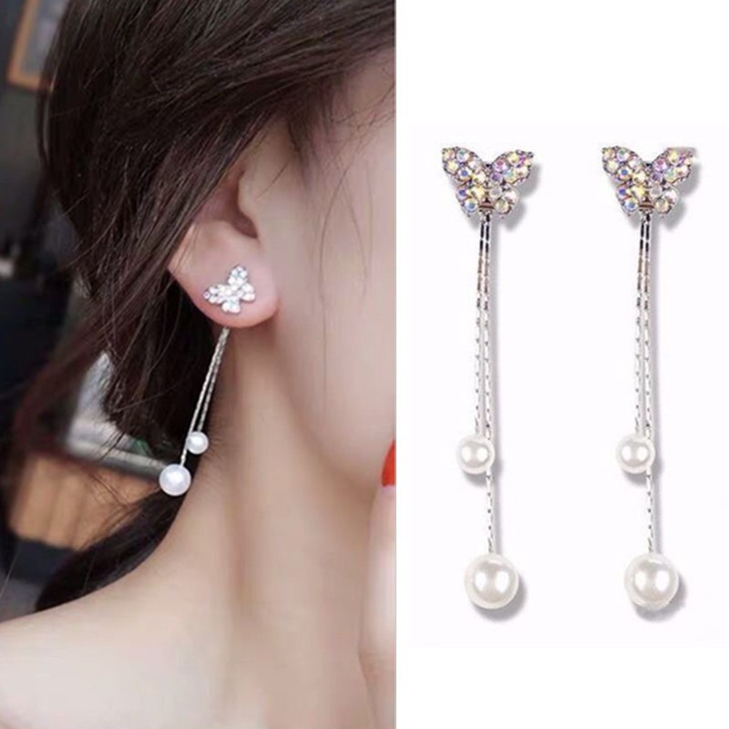 Europeo y americano transfronterizo nueva estrella pendientes de las mujeres simple moda nicho diseño largo borla constelación pendientes moda