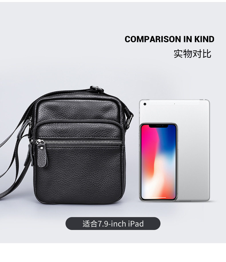 Túi đeo chéo nam da bò thật Marante kiểu dọc công sở cao cấp — 7350 vân vải đen, 7350 màu đen vân phẳng, 6192 vân vải đen, 6234 đen chi tiết 11
