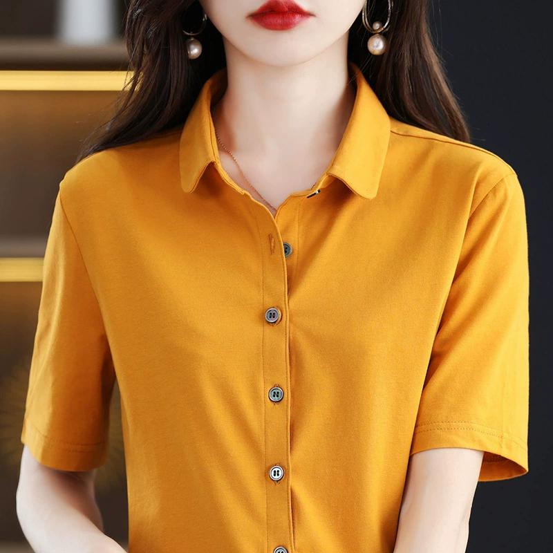 Футболка с короткими рукавами женская рубашка летняя хлопчатобумажная рубашка с короткими рукавами на плече
