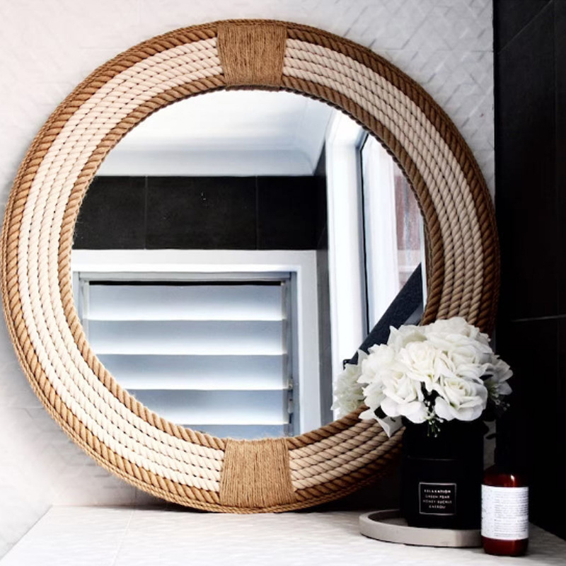 Hecho a mano creativo maquillaje espejo Mesa espejo pasillo dormitorio B & B Hotel colgante espejo decorativo salón pared