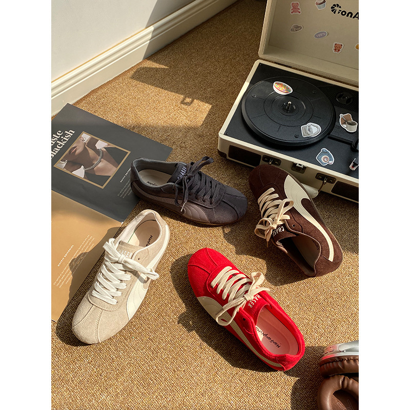 Korean-Style Versatile Thick-Soled Dad Shoes for Women, 2026 Spring New Retro Sneakers, German Training Shoes Korean-Style Versatile Thick-Soled Dad Shoes for Women, 2026 Spring New Retro Sneakers, German Training Shoes