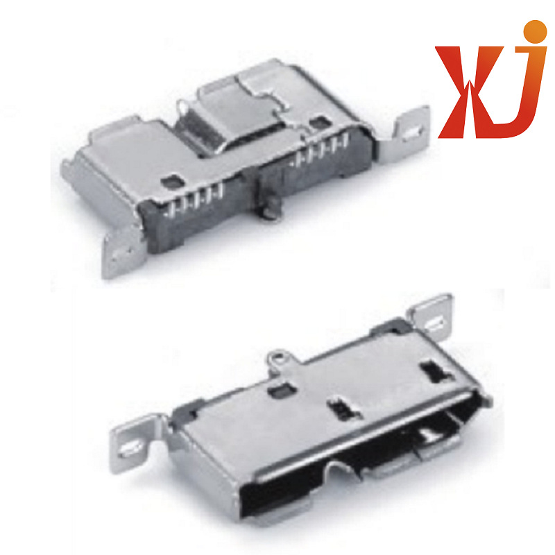 USB 3.0Micro批发 双联MICRO3.0母座带耳孔 微型3.0MICRO母座供应