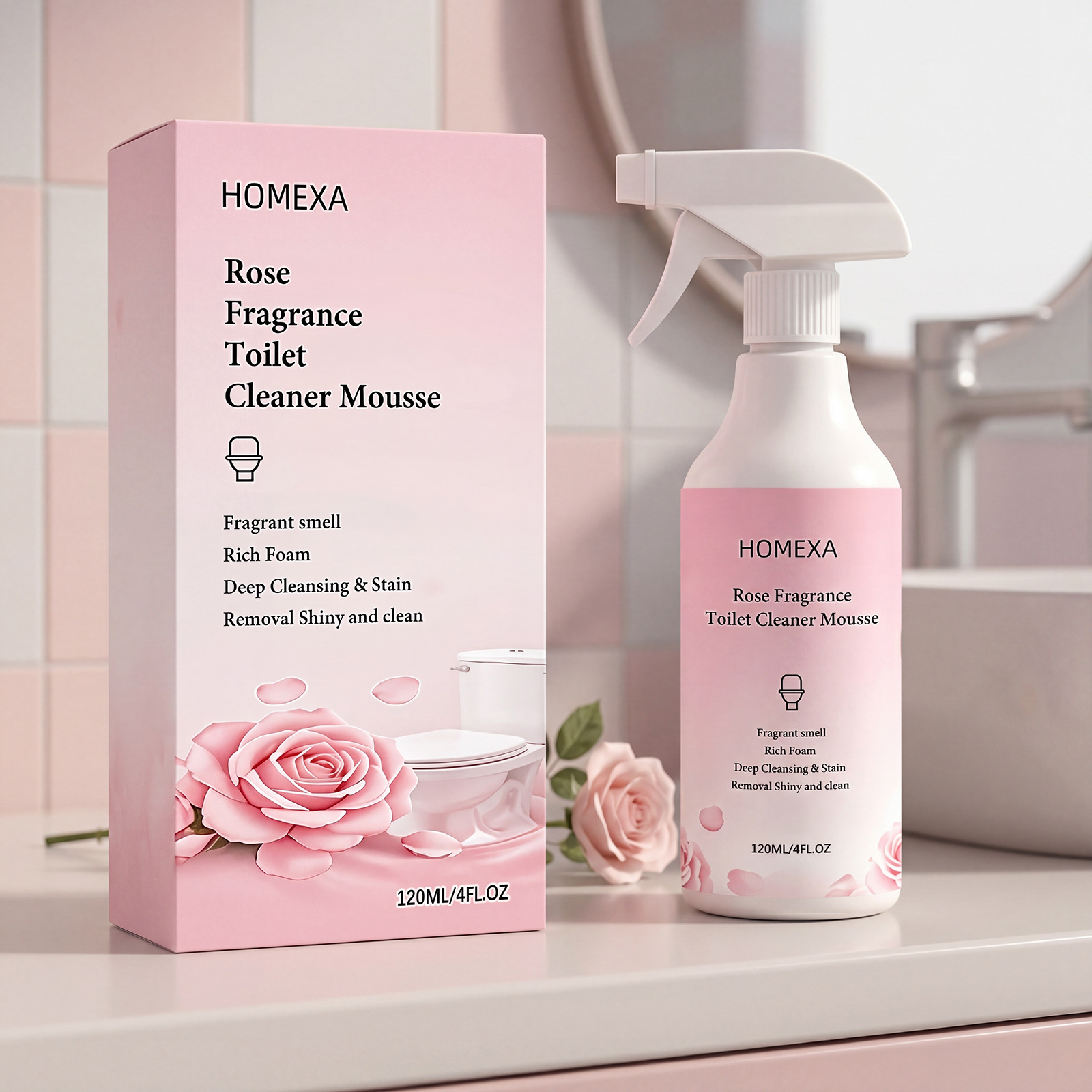 HOMEXA 洁厕慕斯 卫生间马桶清洁污渍去黄除垢减少异味清香洁净