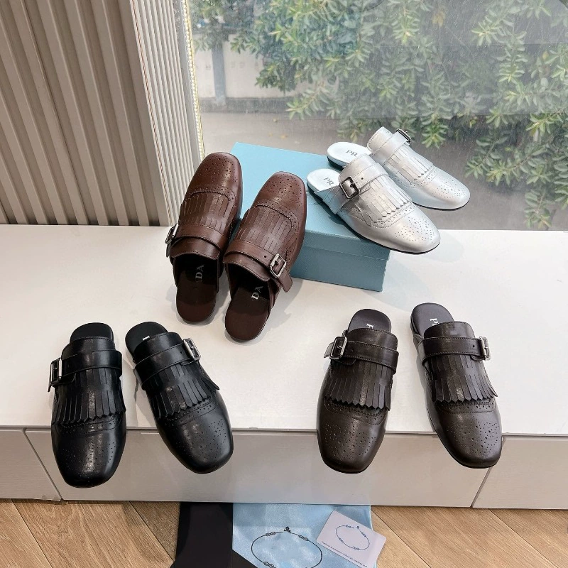 Высококачественная обувь PRD*25SS Walking Retro Flow Caves Calc Cowing Cowing Platform Mueller Smal Drag Shoes