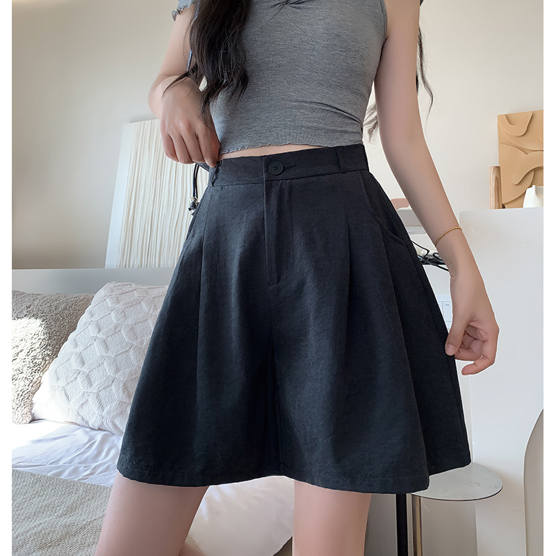 Pantalones de traje blancos estilo japonés para mujer, novedad primavera/verano 2026, de cintura alta, talla pequeña, casuales, de seda de leche, de pierna ancha.