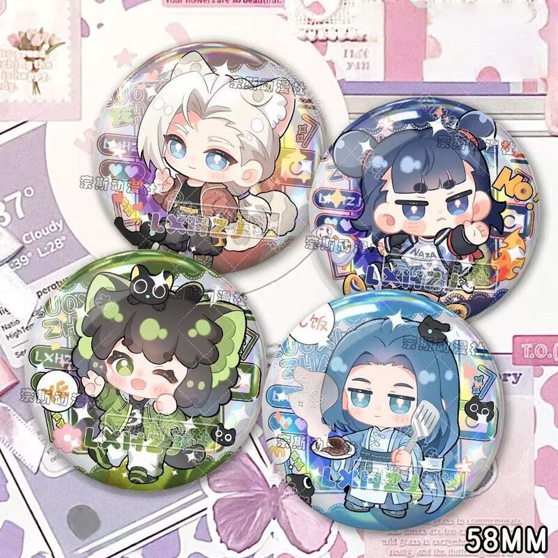 The Legend of Luo Xiaohei 2: Little Black Deer Peripheral Merchandise - Infinite Laser Brooch, Nezha Badge, Display Ornament, Collectible Gift