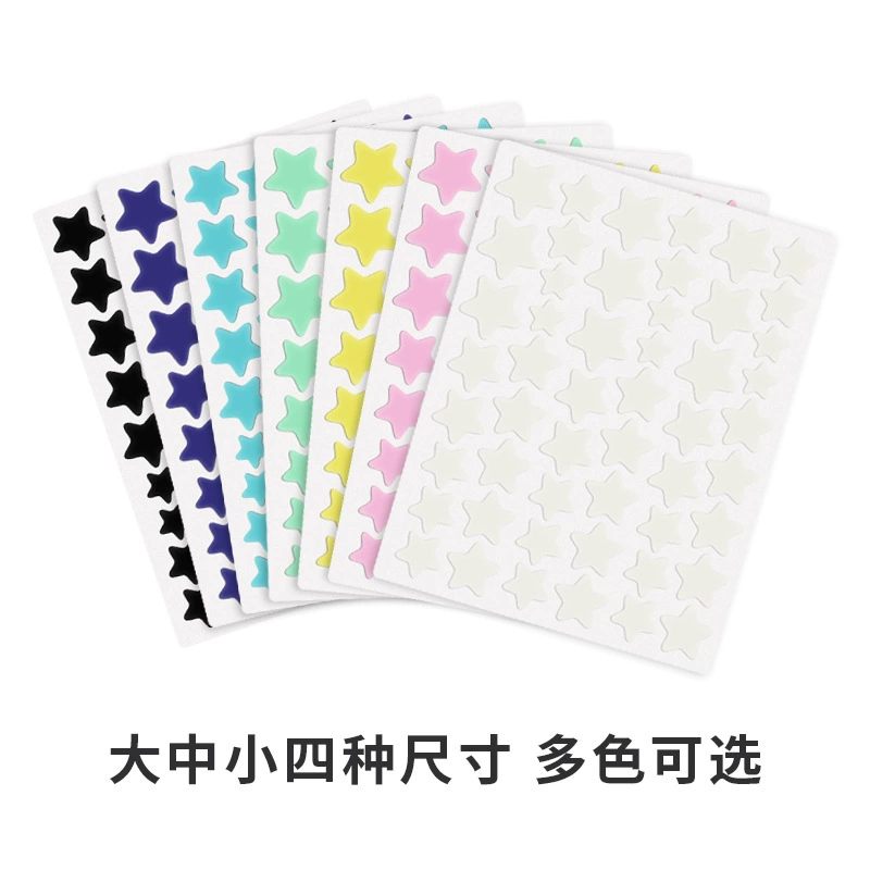 Acne Patch Star-Shaped Hydrocolloid, 51 Patches per Sheet, Assorted Colors, 4.5 g Pack