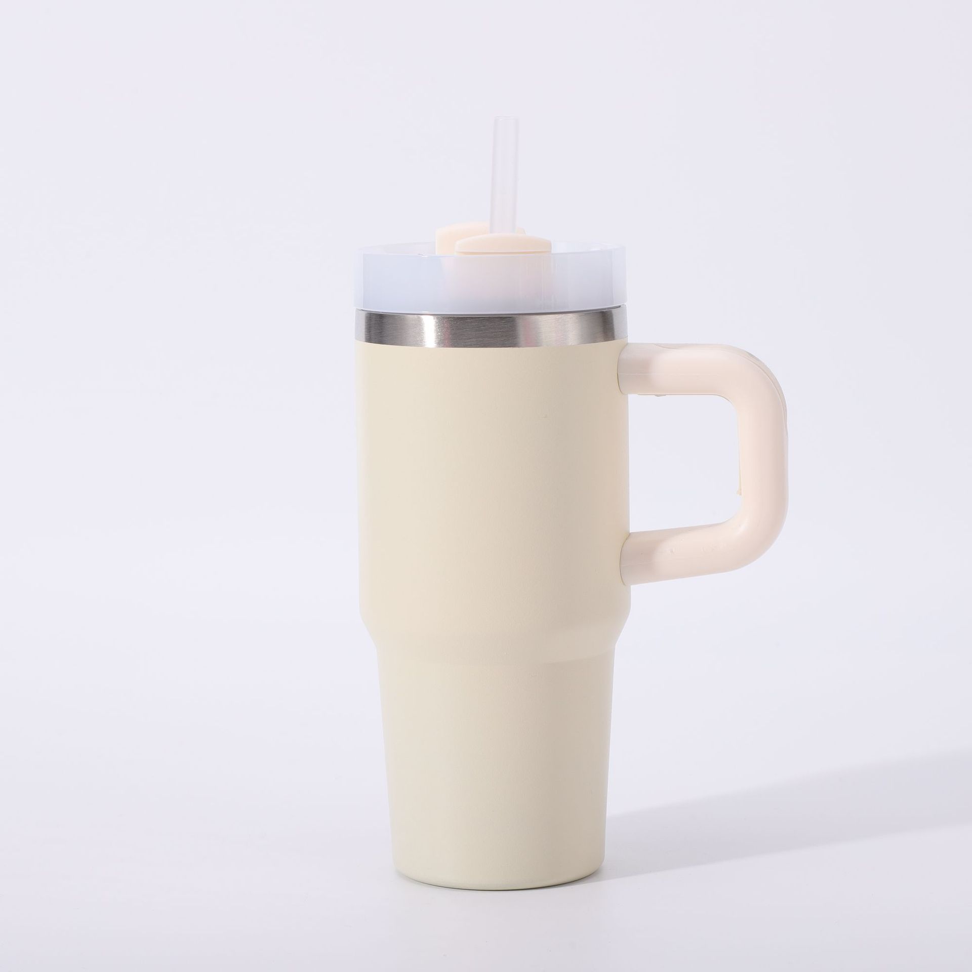 Stainless Steel Large Capacity Water Bottle With Straw For Ice_voghion.com