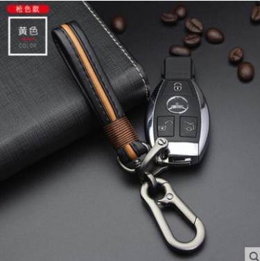 革ロープキーホルダーペンダント編組ロープキーリング金属カップル漫画アクセサリー男性と女性の車のキーチェーン