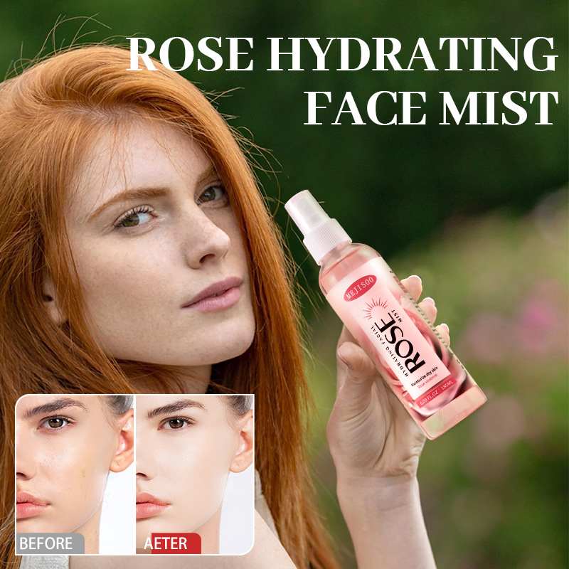 外贸跨境全英文 Rose Hydrating FacialMist玫瑰晒后保湿喷雾180g