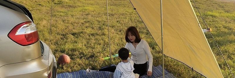 Rainproof and sunproof car side tent, outdoor camping tent for cars, SUV side tent, camping canopy