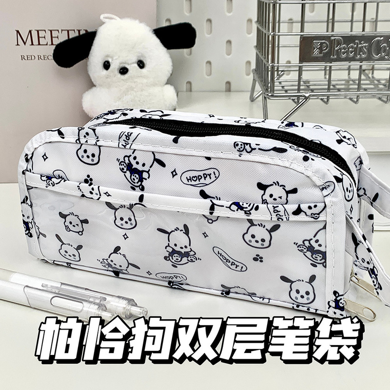 夏のケイティ猫ペンバッグins多层多机能大容量痛みバッグ学生文房具ケースペンケース化粧収纳|undefined