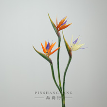 仿真天堂鸟 PU手感鹤望兰软胶假花仿植物落地插花手感保湿 天堂鸟