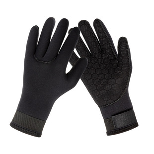 Мужские нескользящие износостойкие детские перчатки, удерживающий тепло зимний комплект, 3мм