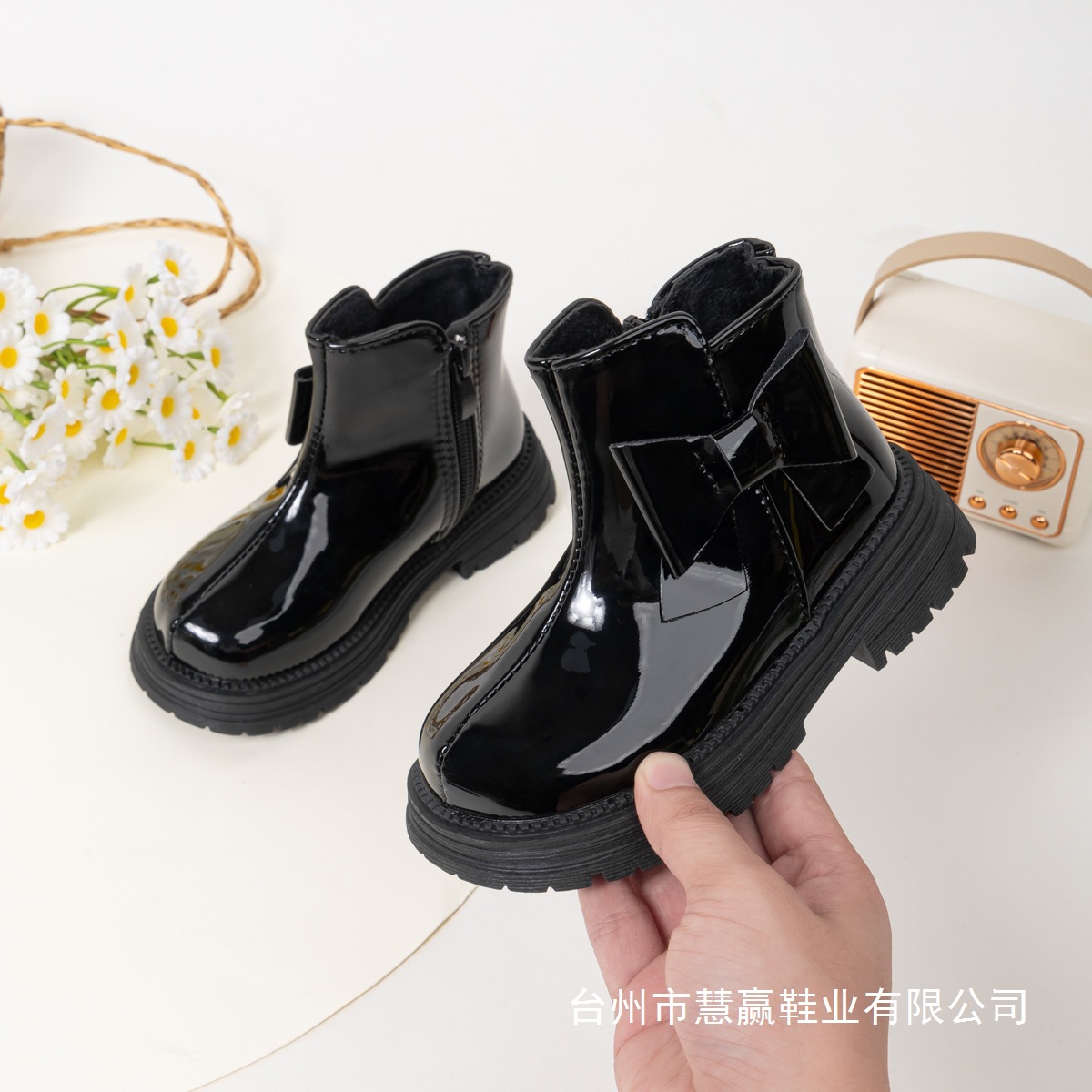 New Autumn and Winter Mid-Calf Boots for Middle-Aged and Older Kidsren 2025 Princess Shoes Boots Girls Korean Style Boots Bow