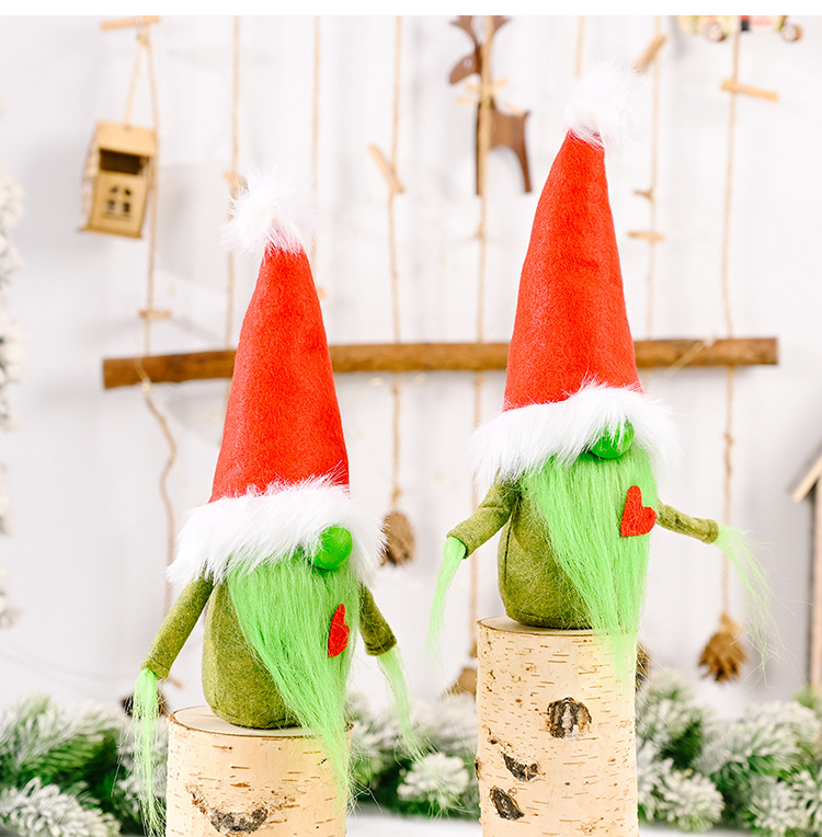 New Christmas Red Heart Grinch Faceless Doll Decoration Wholesale Nihaojewelry display picture 5