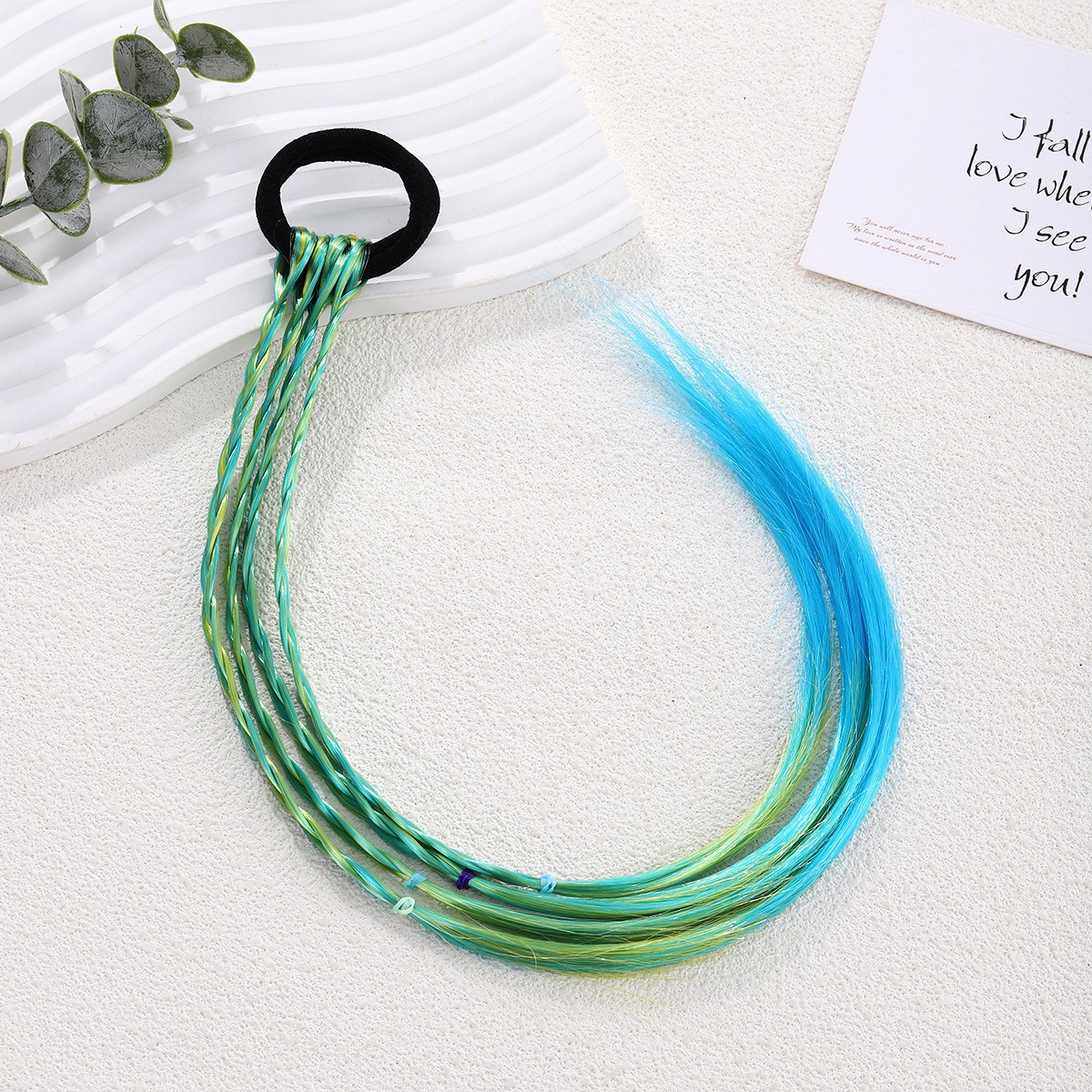 Niños Kullomi pelucas trenzas niñas trenzas torcidas anillo de cabello arco correa niñas boxeo trenzas cuerdas para el cabello adornamiento