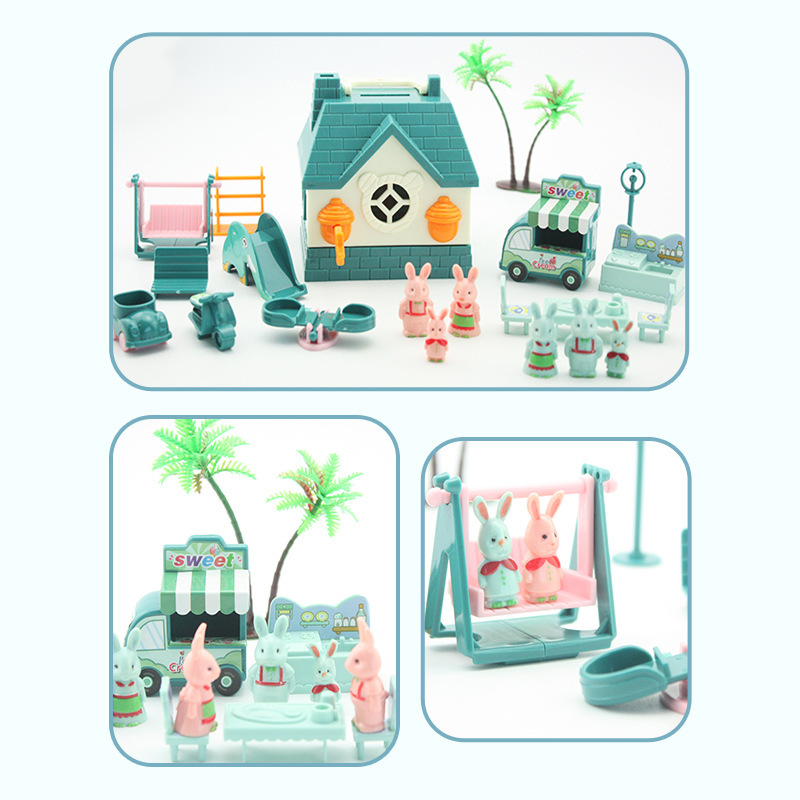 Casa de juegos para niños juguetes casa de juego montado juguetes para niñas alcancía Castillo juguetes de montaje interactivo entre padres e hijos