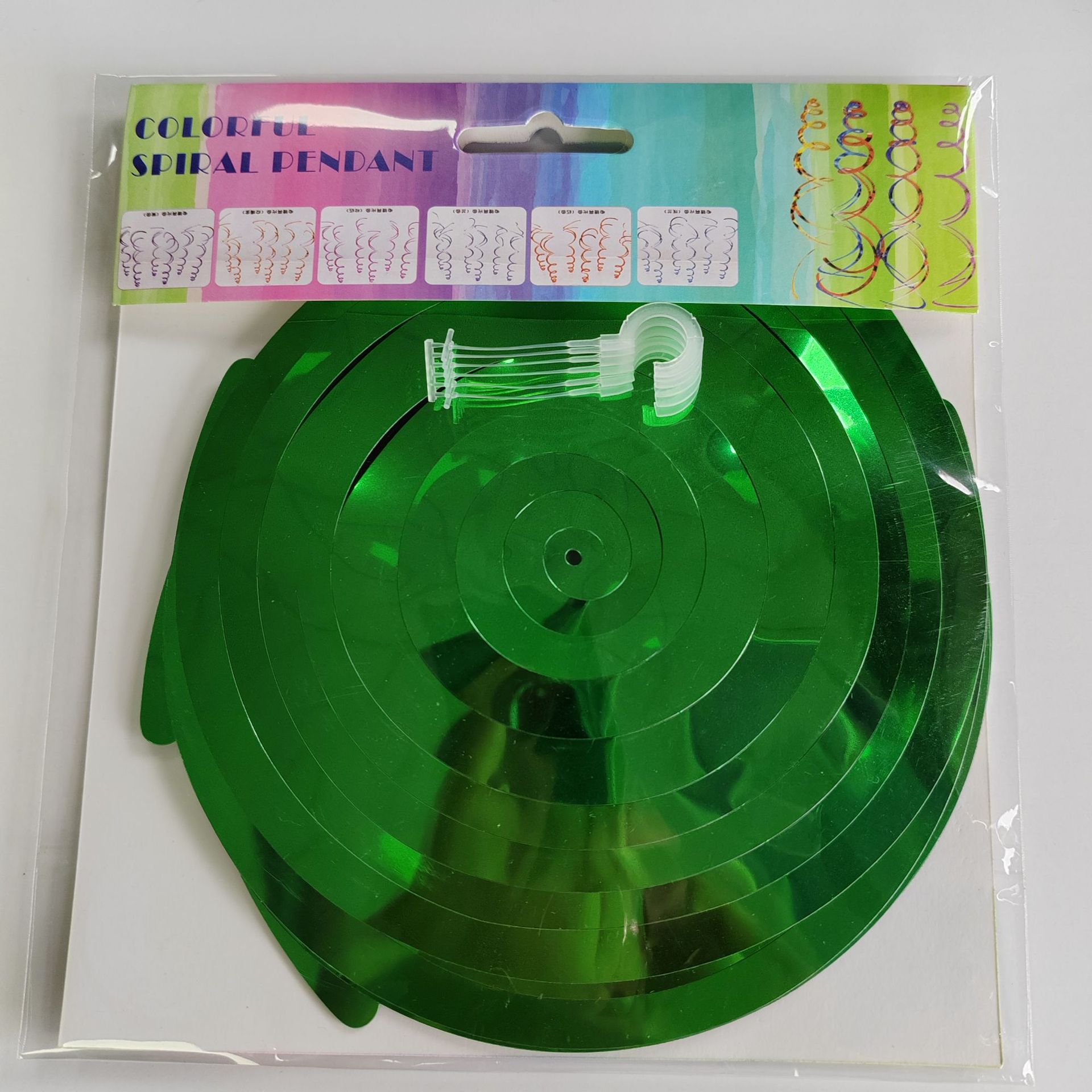 Fiesta transfronteriza doble espiral adornos Año Nuevo cumpleaños tema decoración tienda vórtice Garland lentejuelas colgante al por mayor