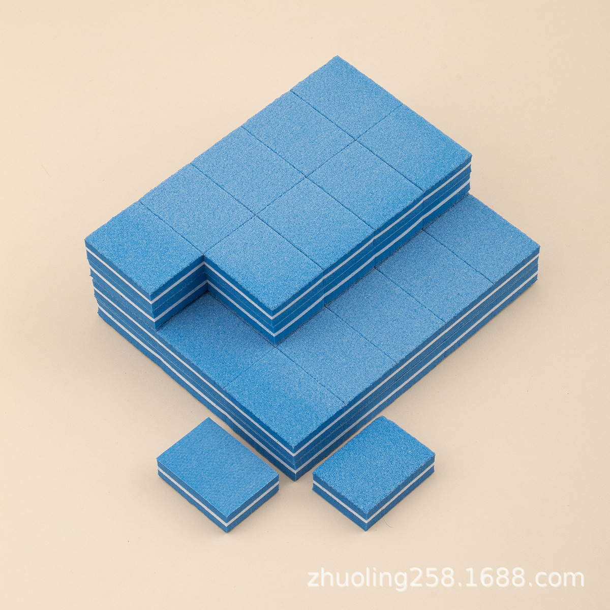 Esponja de uñas mini cuadrado alto espumado pulido colorido bloque de tofu al por mayor fuente de suministro transfronterizo especial fabricante