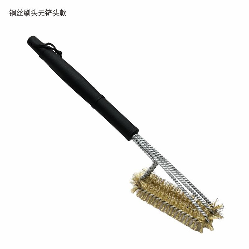 クロスボーダーBBQバーベキューブラシワイヤーブラシ18インチ三層クリーニングブラシオーブン洗浄三頭ブラシバーベキューツールブラシ|undefined