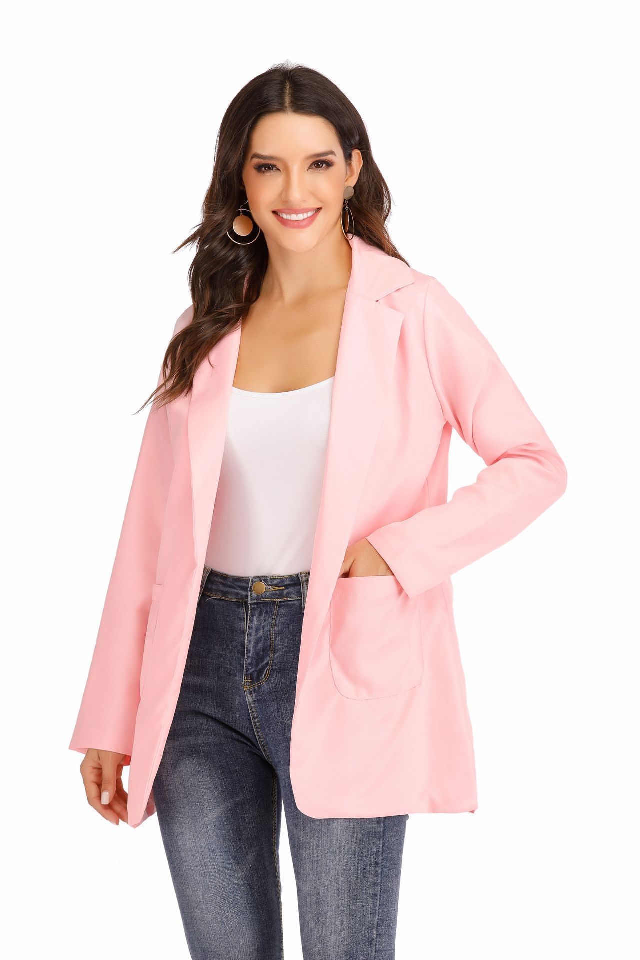 Blazer donna slim fit giacca elegante alla moda per il lavoro_voghion.com