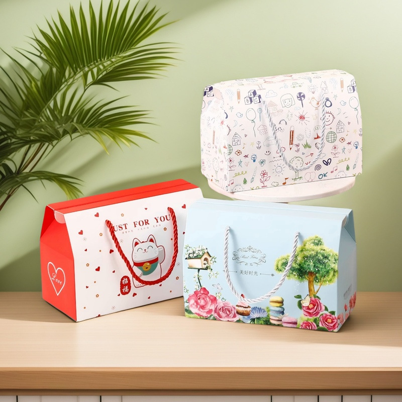 Caja de regalo para hornear caja de embalaje copo de nieve crujiente caramelo bolso turrón una Jin galleta creativa caja de regalo en stock