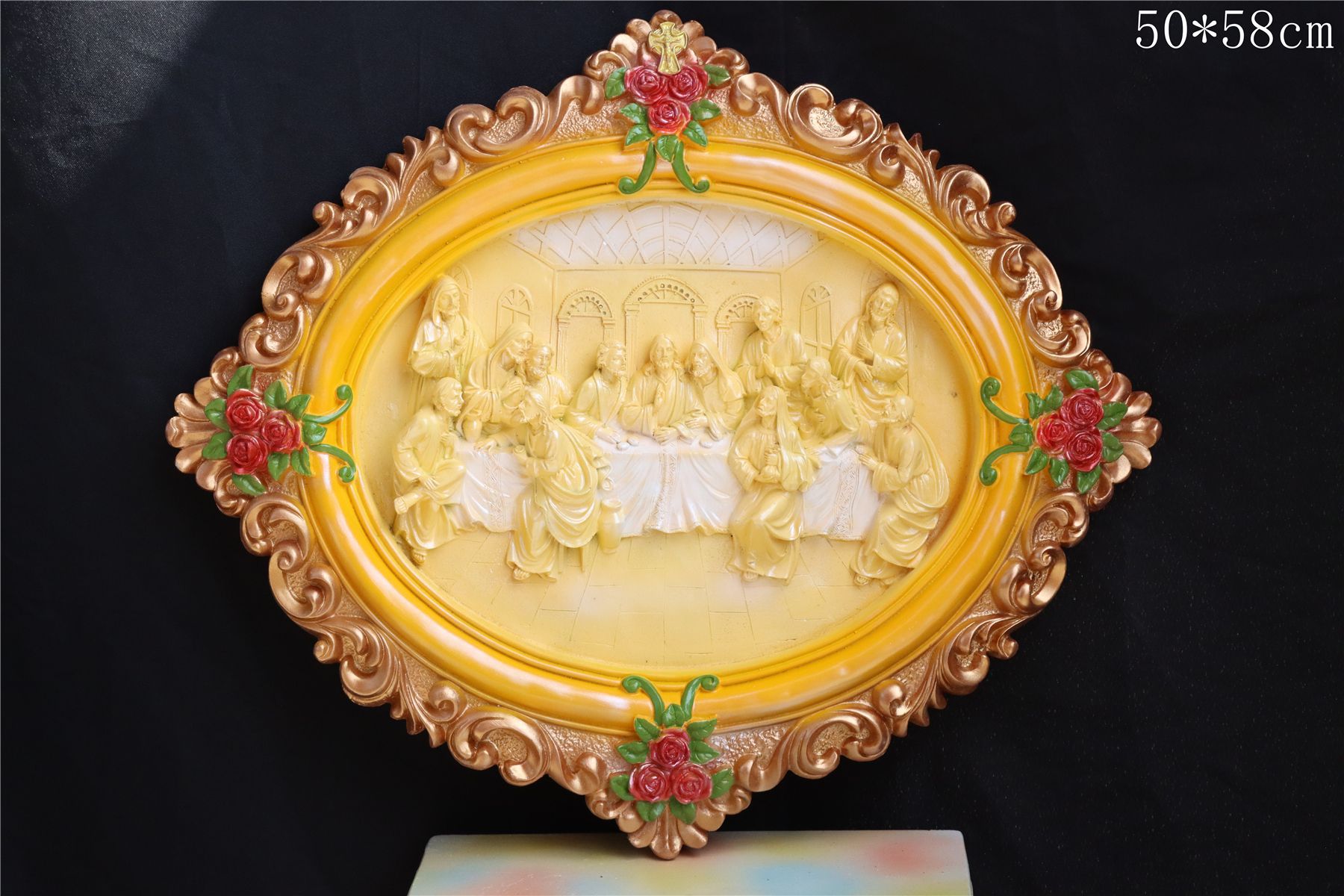 50 * 58cm Colgante de cena apostólica, estatuas de la iglesia, decoración de estatuas de la casa, personajes principales, sala de estar