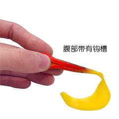 Whale Predator 12.5cm/6.5g Lead Head Hook Luya Soft Bait Fish Type Curly Tail Simulation Soft Bait Weihai Fishing Gear Manufacturer