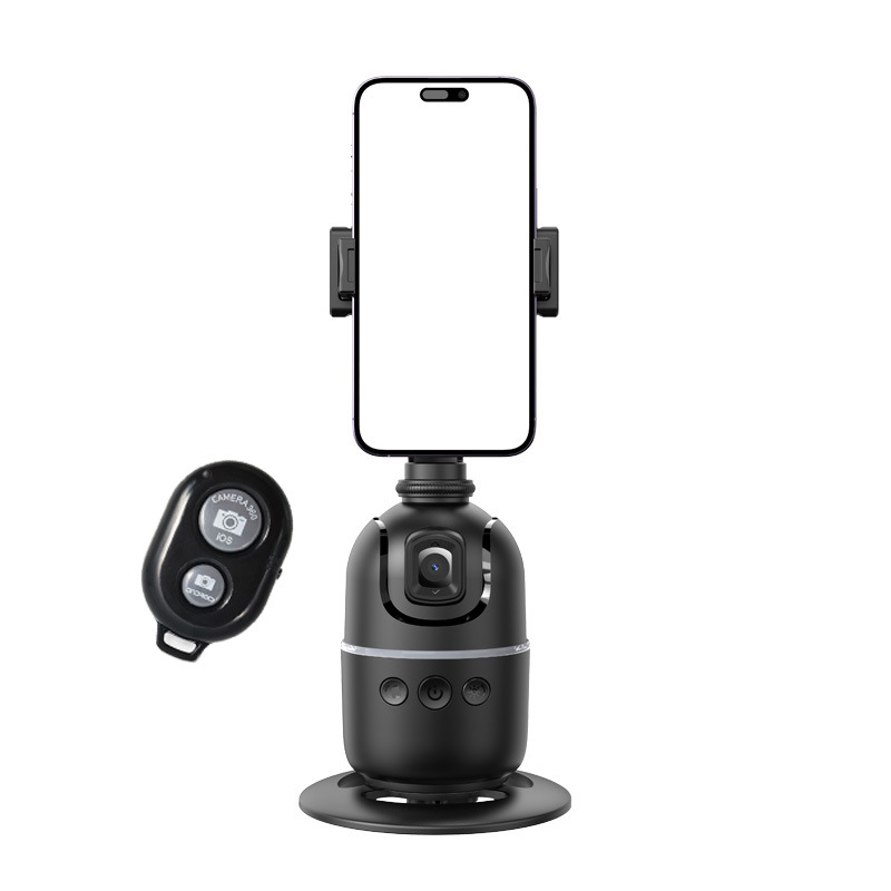 P01 teléfono móvil panorámica Cámara titular 360 ° Reconocimiento de gesto inteligente AI cara seguimiento cámara estable