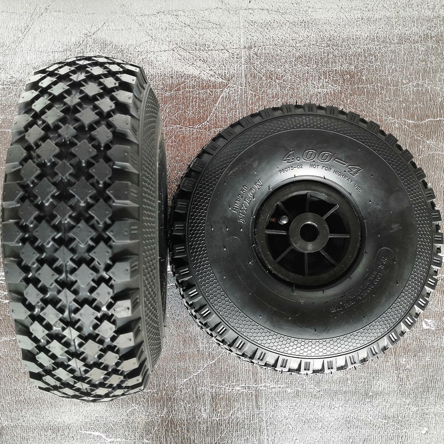 4.00-4橡胶轮子 游艇车轮子 高质量载重型充气轮  工具车塑胶轮