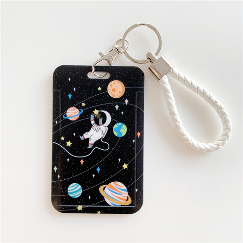 Creative bus card protective cover, student meal card, campus exhibition access control document, brand door card cover, key chain all in one