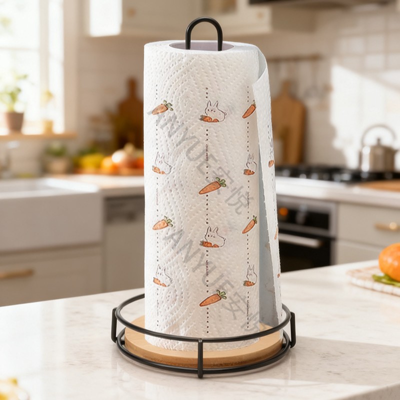Soporte vertical para papel de cocina, sin necesidad de perforación