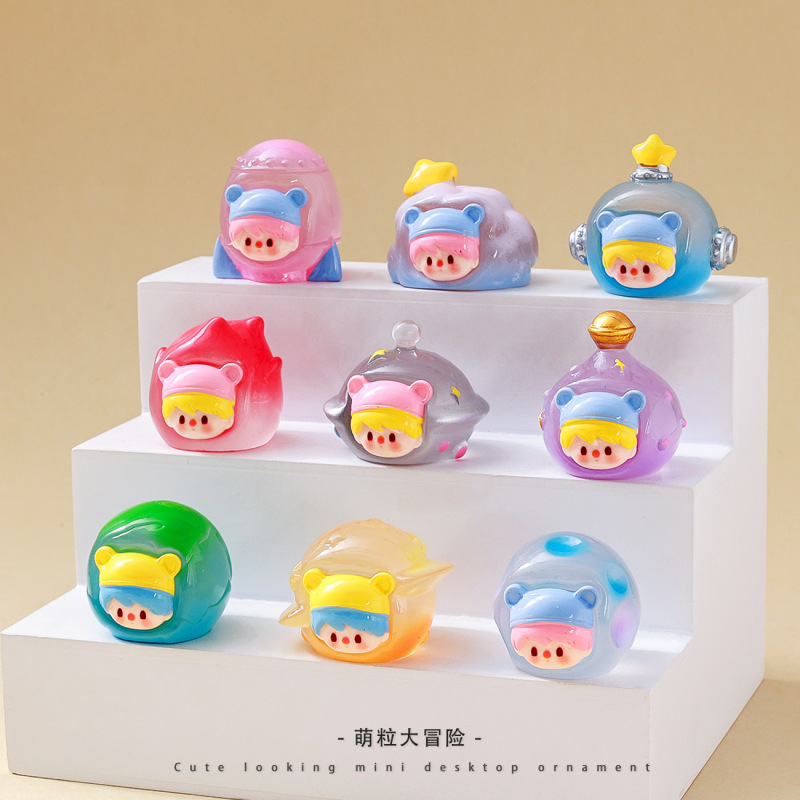 Cute Luminous Star Series Cute Grain Doll Resin Crafts Desktop Ornaments Live to Touch Blind Bag Wholesale