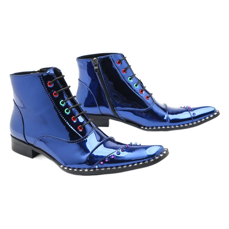 Ботинки Челси Мужская обувь осенне-зимняя мужская кожаная обувь Ботинки Martin с высоким берцем в британском стиле с инструментами для улицы черные непромокаемые кожаные ботинки