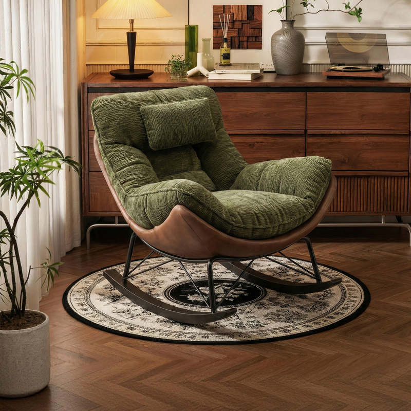 New Model of Lazy Sofa Chair, Rocking Chair for Balcony, Single-Person Reclining Chair for Sleeping and Lounging, Rocking Chair for Living Room Rest New Model of Lazy Sofa Chair, Rocking Chair for Balcony, Single-Person Reclining Chair for Sleeping and Lounging, Rocking Chair for Living Room Rest