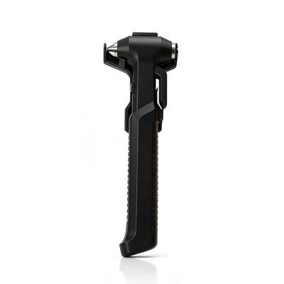 Customizable logo car safety hammer, factory-made window-breaking hammer, cross-border three-in-one car safety hammer, easily breaks windows (Qəza çəkici) - black