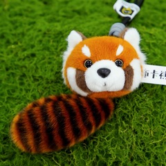 Bukkaqi アライグマヘッドプルストリング卸売本物のかわいい漫画レッサーパンダぬいぐるみペンダント動物園文化創造