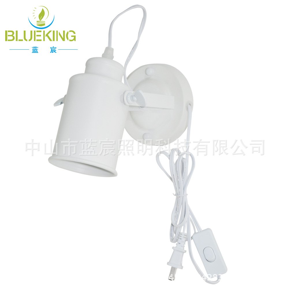 Lámpara de Pared Retro Americana de Hierro con Luz LED para Pasillo y Dormitorio