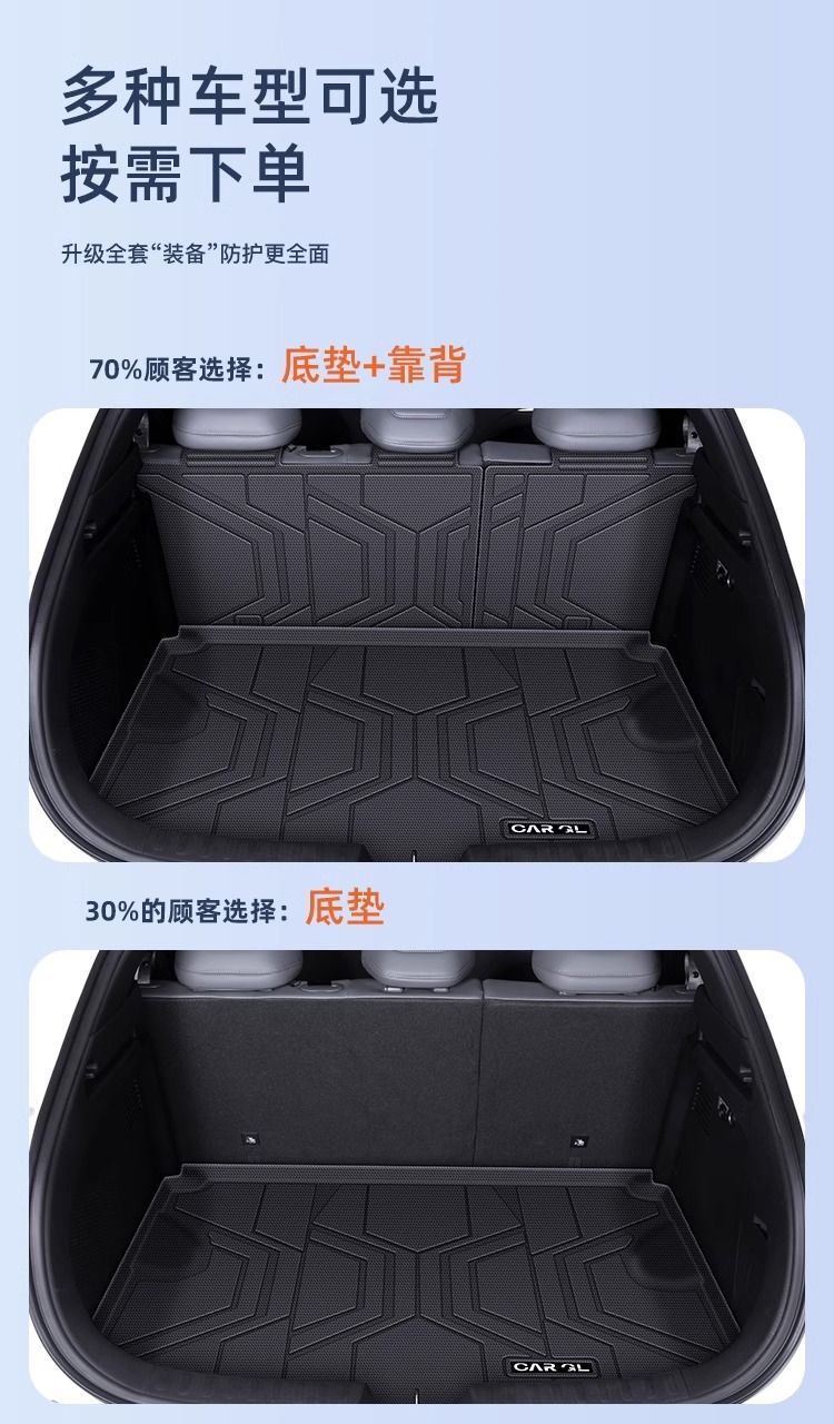 Applicable to Changan dark blue S05 Trunk Mat TPE Trunk Mat Enclosing Front Cushion Interior Trim Decoration Front Cushion