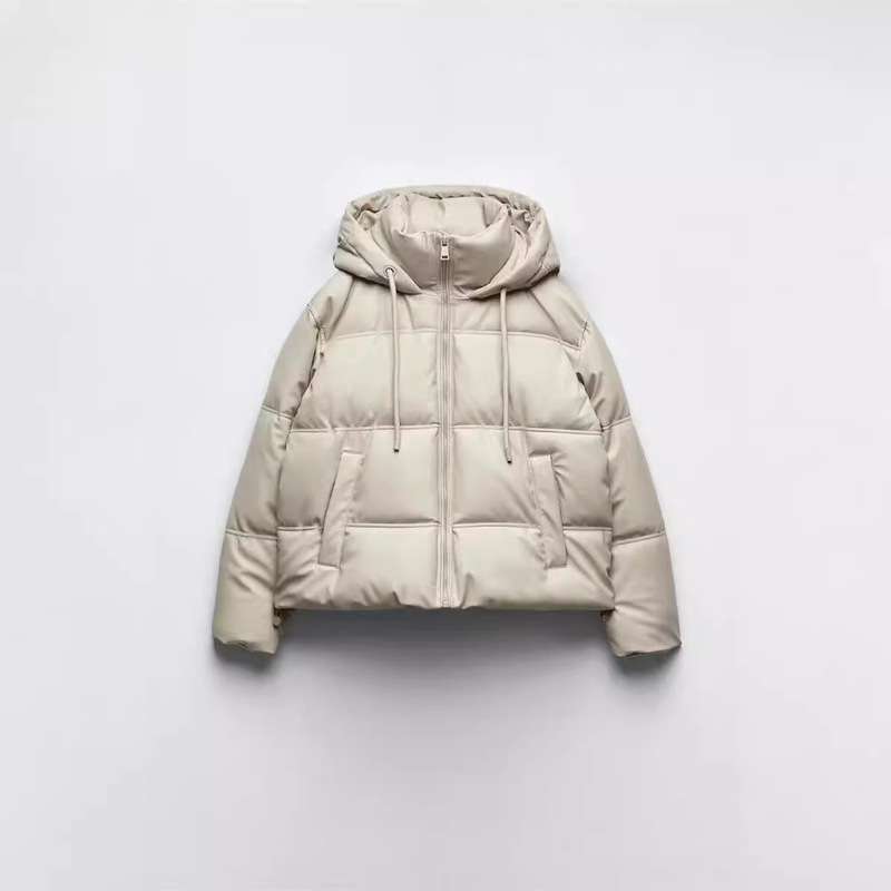 Autumn and Winter New Women's Clothing European and American Style Solid Color Cotton Coat Bread Clothing Casual Cotton-padded Coat PU Coat Jacket Airline Leather Top Autumn and Winter New Women's Clothing European and American Style Solid Color Cotton Coat Bread Clothing Casual Cotton-padded Coat PU Coat Jacket Airline Leather Top