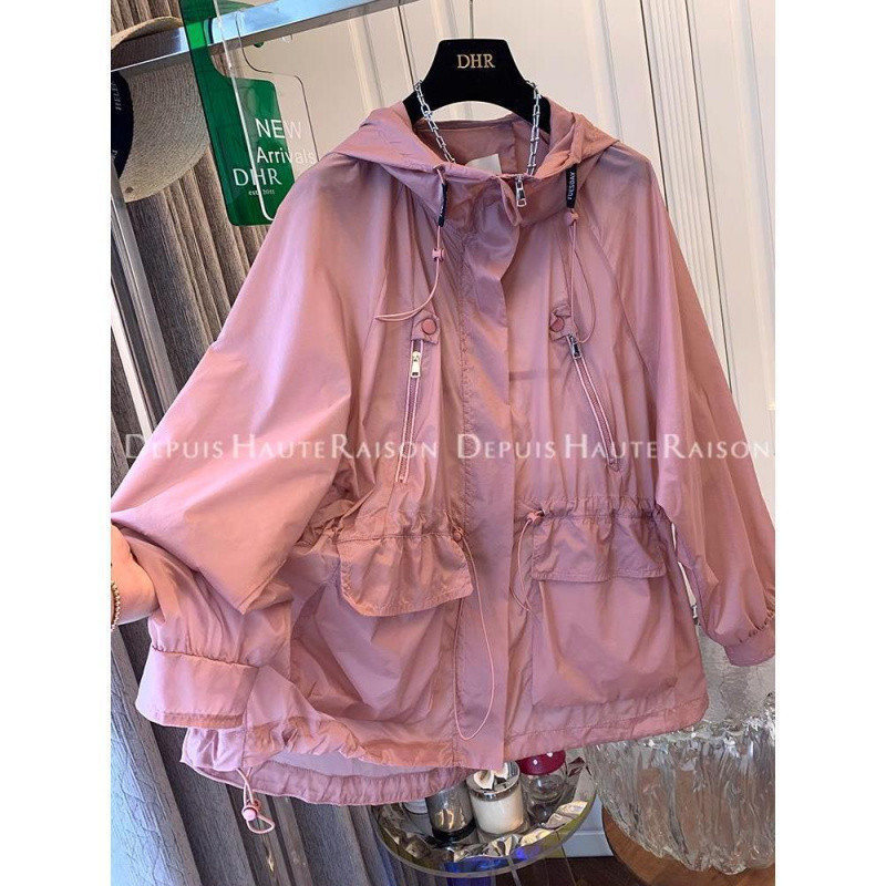 V5H ハイエンドで超見栄えの良いカジュアルフード付き日焼け止め服スキンコートシャツジャケット女性の小さなトップ夏 2|undefined